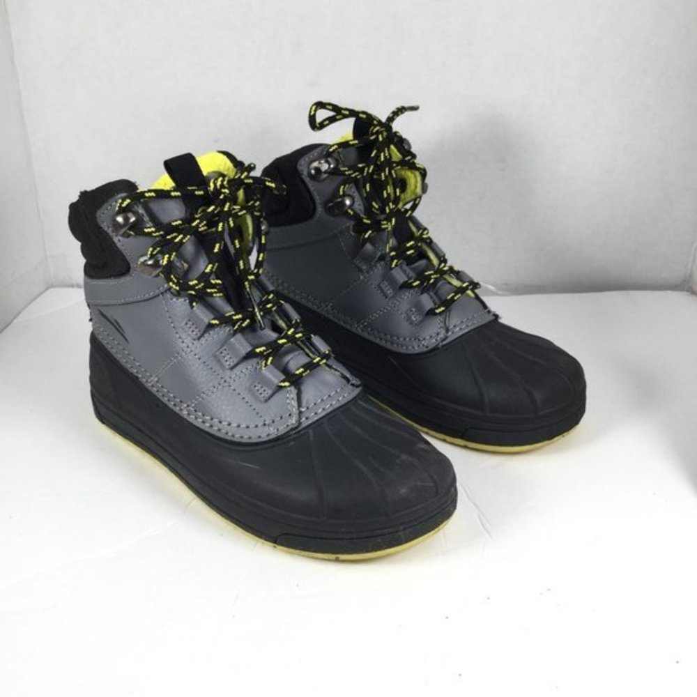 C9 by Champion Boy's Leather Sneaker Size 2 Grey/Black